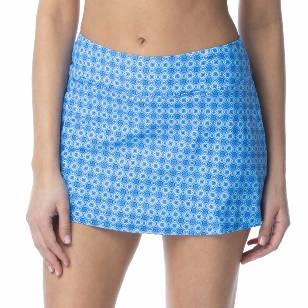 Beach House Emma Pull On Swim Skort - Coast to Coast blue & white size small 8